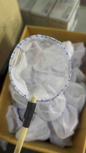 กระชอนจิ๋วตักปลากัด ตักปลาขนาดเล็ก ลูกไร (2.5นิ้ว ผ้าเนื้อละเอียดผ้ามุ้งผ้าตาข่าย)