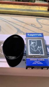 PECI HITAM SONGKOK TAQQORUB KOPIAH POLOS AC PRIA ANAK DEWASA TINGGI 7/8/9/10 CM