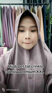 Hijab Pet Tali Syari Crinkle Airflow Jumbo XXL