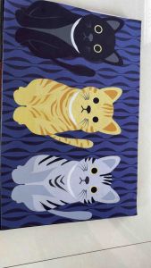 XIDI พรมในห้องนั่งเล่น ลวดลายการ์ตูน การออกแบบพื้นกันลื่น Size: 140*200Cm