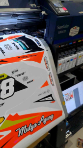 Produk Decal Stiker Motor KLX BF Biru Putih Simple Custom: Variasi List Stiker Motor