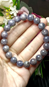 Natural Iolite Blue Purple based Bracelet 10mm+ 天然堇青石紫蓝底手串 10mm+