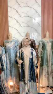 Gamis Motif Medina - Bahan Silk Premium | Ukuran M–6L