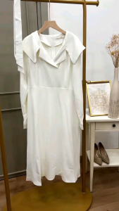 ECLAIRE 043: Dress Midi Katun Silky Lengan Panjang