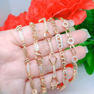 Gelang Tangan Rantai Wanita Dewasa Simpel Elegan Premium Lapis Emas New Model