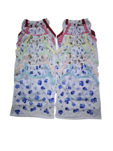 6pcs/12pcs Baby Girl Terno Set Tank Top and Shorts Bundle 👧 | Soft Quality Cotton Blend Outfit 0-6 Months | Cute Colorful Trim Summer Clothes