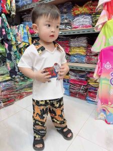 ชุดเซตช้างเด็กเสื้อ 100% ช่วยเสริมสร้างความน่ารักด้วยกางเกงขายาวผ้านิ่มใส่สบาย สำหรับเด็ก