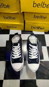 SEPATU SNEAKERS FASHION SPORT WANITA / HITAM / PUTIH - SNEAKERS WANITA CASUAL