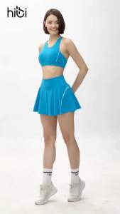 Váy thể thao Hibi Sports SK008 dáng xòe phối né trắng hai bên phù hợp tập Pickleball Tennis