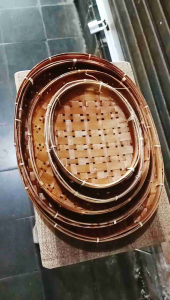 piring bambu - piring oval - anyaman piring oval - nampan lalapan - piring penyaji