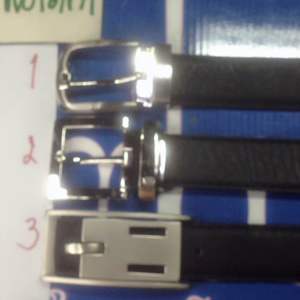 เข็มขัดหนังพียูขนาด30มมสีดำหัวเข็มยาว44นิ้ว