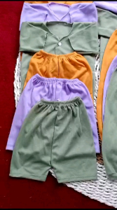 18pcs stelan bayi lahir seri polos 0sampai 4bulan