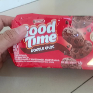 Good Time Cookies Double Cokelat 72g/Good Time Cookies Chocochips Double Choc 72g/Good Time Choco Dip Cookies Chocochips 71gr