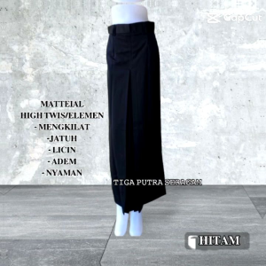 Rok Sekolah Hitam Panjang Rempel Satu & Seragam Sekolah SMP/SMA Kain High Twis