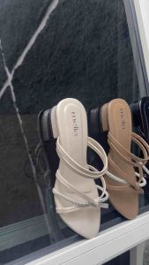 Melia - Daisy sandal wanita slop heels 3cm blink anti slip empuk nyaman dipakai