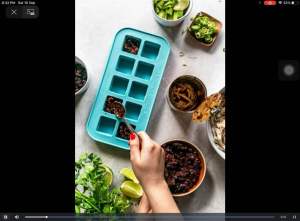 Souper Cubes 2 Tablespoon Freezing Tray with lid Aqua color great for breast milk baby food