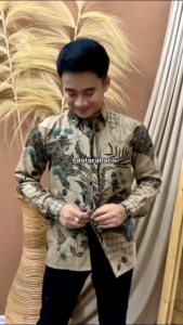 Kemeja Batik Pria Lengan Panjang Slimfit Eksklusif Modern Motif Terbaru Hem Batik Lengan Panjang