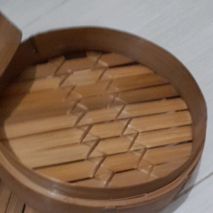 Klakat Bambu Dimsum 25cm Kukusan Bambu - 2 Wadah 1 Tutup