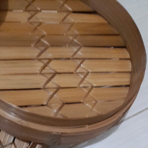 Klakat Bambu Dimsum 25cm Kukusan Bambu - 2 Wadah dan 1 Tutup