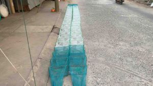 (DÀI 11M NẶNG 53kg)LƯỚI LỒNG ĐẶT CÁ SIÊU KỸ .! Lú cao 24cm * 38cm 31 khung dài 11m nặng 53kg.! Hàng chuẩn chất lượng