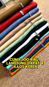 Paket isi 4pcs || Baju Kaos Pocket Saku MBN original Bahan semi katun premium 24s Baju Kaos Atasan Pria Kaos Saku Pocket