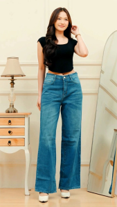 PROMO CELANA JEANS KULOT LIPAT / JEANS KULOT KOREAN STYLE / CELANA JEANS KULOT 27-34 Jeans Kulot Casual Wanita Celana Denim Ukuran 27-34 Celana Kulot Ankle Regular Fit - Lazada