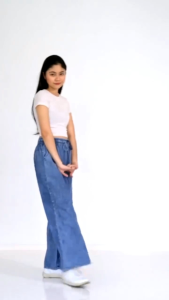 KULOT JEANS JUMBO SNOW TALI SERUT/CELANA KULOT WANITA FUL TALI