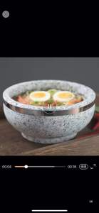 Korean Cuisine Bibimbap Natural Stone Pot Stone Bowl High Temperature Resistance 韩式料理石锅泡菜饭锅