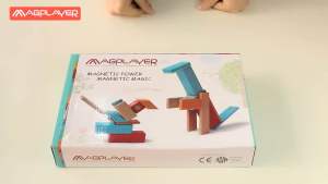 🧲 MONTESSORI TOY 🧲 MAGPLAYER MAGNETIC WOODEN BLOCK Educational Early Learning Sorting Stacking Toy Kids Children Gifts
