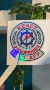 New High-Quality Reflective & Waterproof REACT Philippines CRS AFP Decal Sticker for Car Exterior