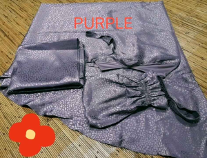 Telekung Travel zip bahagian depan material satin jaquar