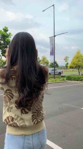 Sweater Rajut Wanita Motif Daun / Atasan Rajut Wanita Terbaru / Rachel Sweater