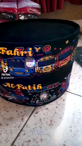 Peci karakter bordir nama+led