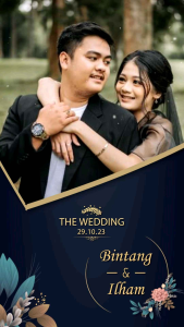 Video Undangan Pernikahan | Bonus Kartu Ucapan Terima Kasih 100 pcs | Undangan Digital Murah | Undangan Pakai Foto | Tema Elegant Dengan Animasi Bunga