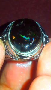 Black Opal Kalimaya Sempur Banten Top Jarong Sisit Ruyung Natural Bahan Ranting Emban Alpaka