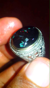 Kalimaya Black Opal Sempur Banten Jarong Sisit Natural Bahan Ranting Emban Alpaka