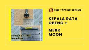 Sekrup Tap Tapping Screw FAB FH Kepala Rata (+) Moon Lion 8x1-1/2\" 8 x 1-1/2\" (8x4cm)