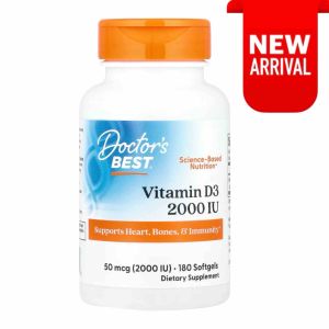 Doctors Best Vitamin D3 50 mcg 2000 IU 180 Softgels