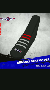 Variasi Sarung Jok Kulit Bungkus Jok Motor Honda Crf 150L Kawasaki Klx Yamaha Wr Dtracker Ktm Arnoux Racing Hitam Strip Abu Merah Cover Seat Pelindung Tempat duduk Jok Motor Trail Supermoto