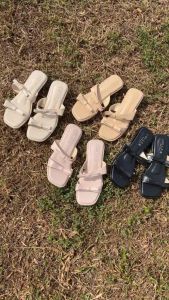 ✨TTFS✨ Elegant Bow Flat Sandals Kasut Sandal Wanita Elegan NN004