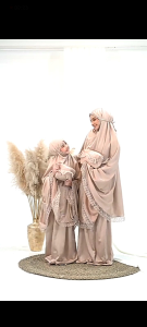 ADA JUMBO Mukena Renda Remaja Dewasa Satin Premium Raline