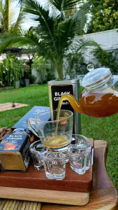 ขิงดำผง 100% น้ำขิง บริสุทธิ์ น้ำตาล เข้มข้นเผ็ดร้อนเต็ม ของแท้ ของจินเจอร์ฟาร์ม - Black Ginger ของแท้