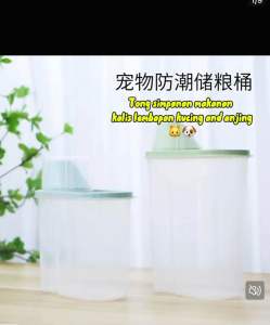 Pet Food Storage Dispenser Pet Food Container Bekas Makanan Kucing Cat Food Storage Pet Food Dispenser