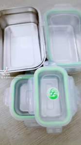 HỘP INOX NẮP NHỰA đựng thực phẩm đông lạnh - topping trà sữa đủ size