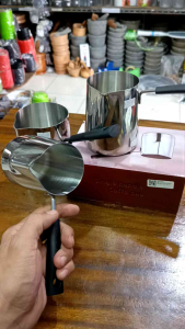 PANCI PEMANAS KOPI ESPRESO SDK-01 Latte Art Long Handle Stainless Steel - Silver Teh Coffee