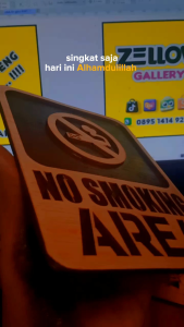 Papan Tanda No Smoking Area