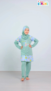 Setelan Baju Renang Anak Laki Laki Dan Perempuan Vitto Explore Swimwear Free Hijab