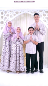 Baju Muslim Seragam Keluarga Sarimbit Lebaran Kekinian