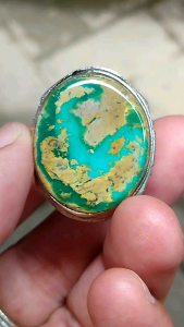 CINCIN BATU PIRUS PERSIA DWI WARNA MOTIF UNIK NATURAL BODY GLASS