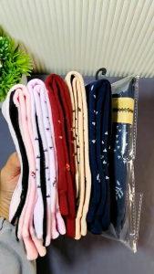 3 pasang KAOS KAKI JEMPOL WANITA MUSLIM DEWASA MOTIF PANJANG / KAUS KAKI JEMPOL WANITA